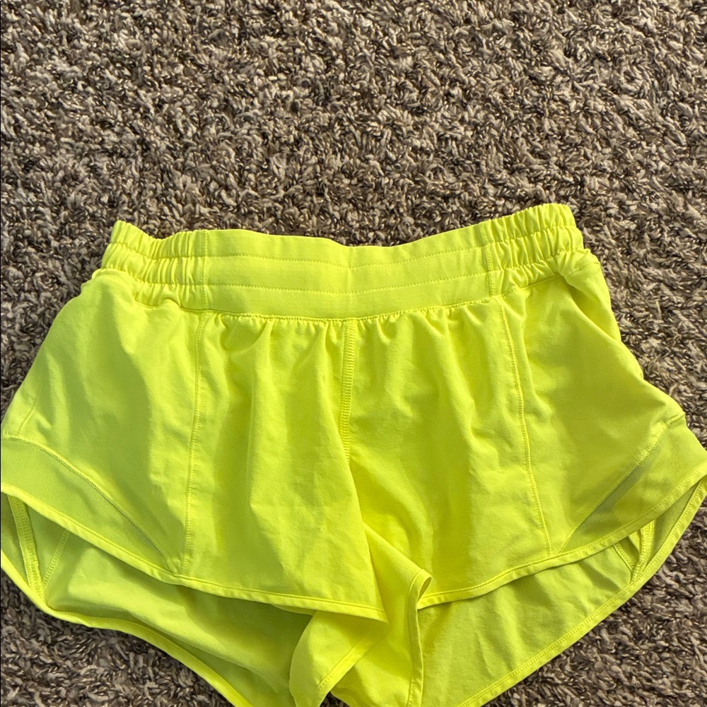 Lululemon Athletica Neon Yellow Athletic Shorts